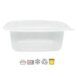 ENVASE PP OVAL TAPA BISAGRA 650 CC 190*145*50 MM